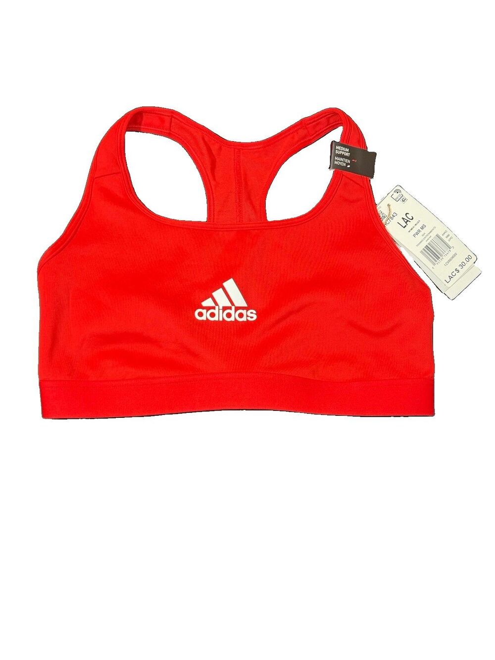 Adidas Aeroready Racerback Sports Bra Red Women’s Large NWT